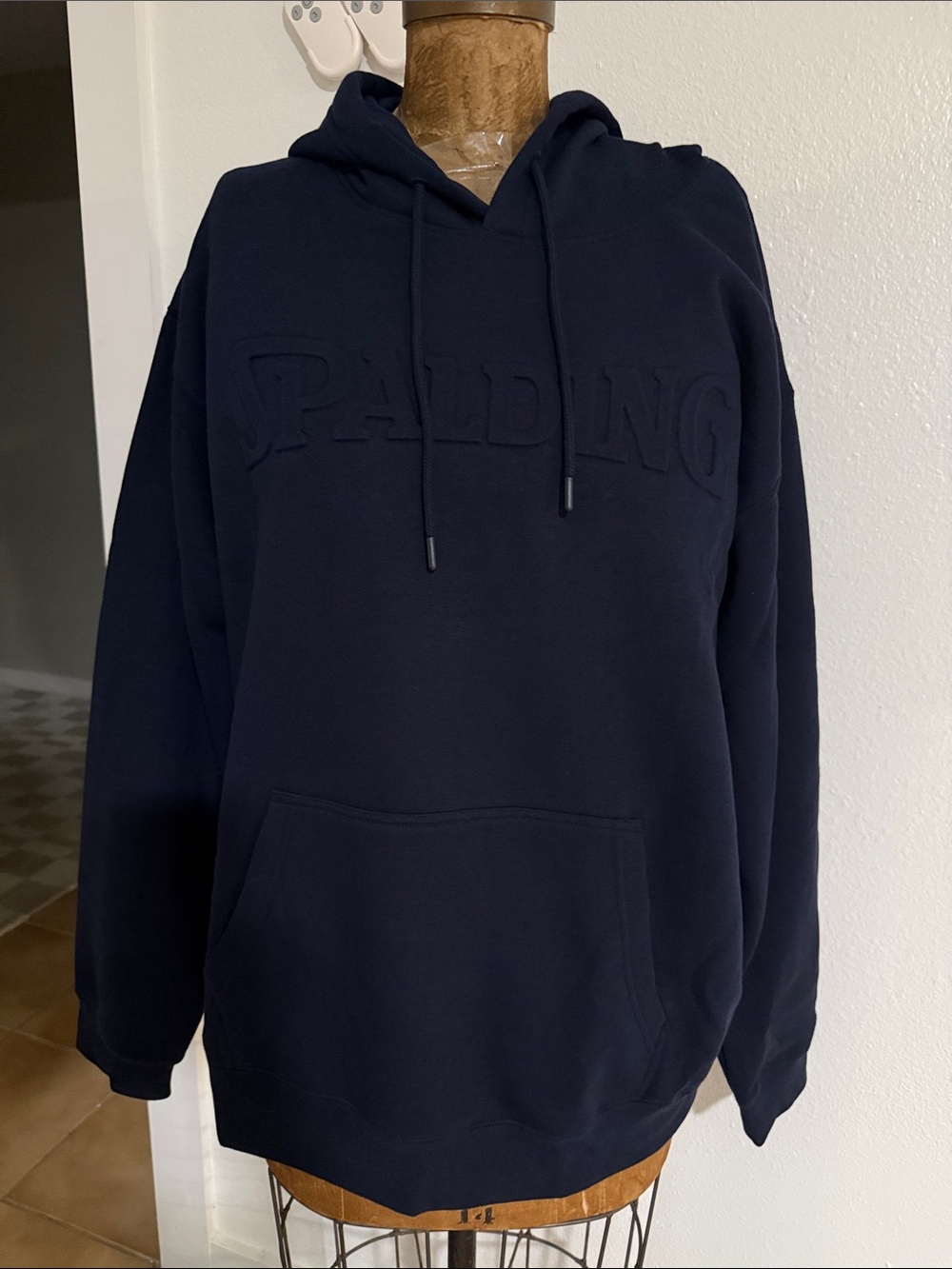 NWT Spalding Men's Navy Pullover Hoodie Size XXL